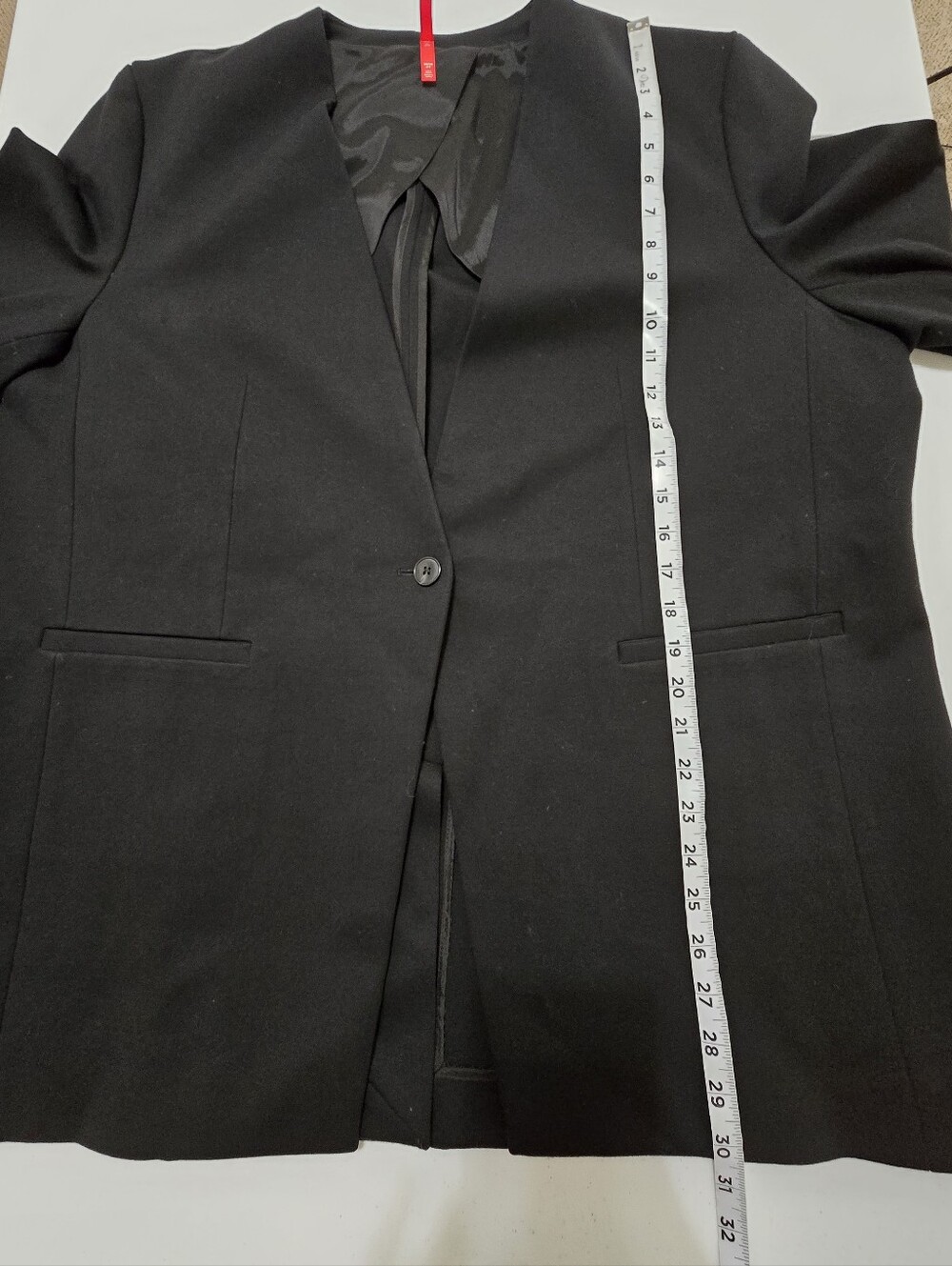 Spanx Perfect Collarless Blazer Black Ponte Knit Women's 1X Career Office Jacket - Picture 7 of 12